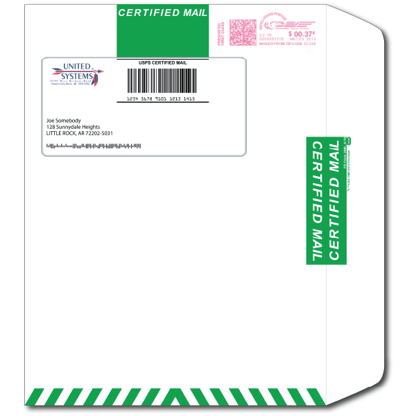 Certified 9x12 Envelope